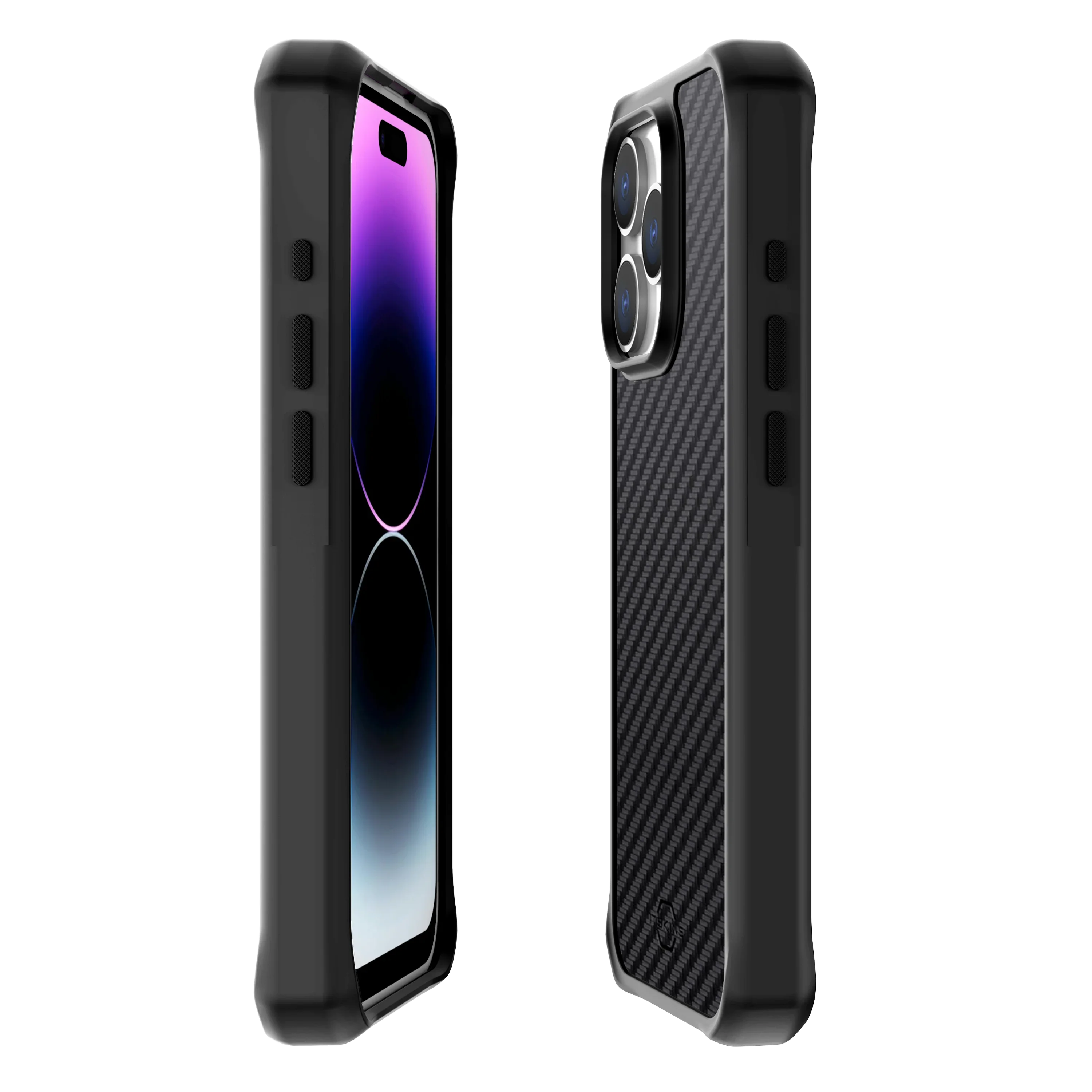 Itskins Ballistic Carbon iPhone 15 Pro Max Magsafe Case - Black - Tashqila Itskins Ballistic Carbon iPhone 15 Pro Max Magsafe Case - Black - Tashqila